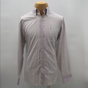 Tommy Hilfiger Red White Blue Stripe and Plaid LG